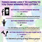 chances of winning the lottery compared to other things